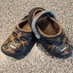 Toddler size 10 Chewbacca crocs